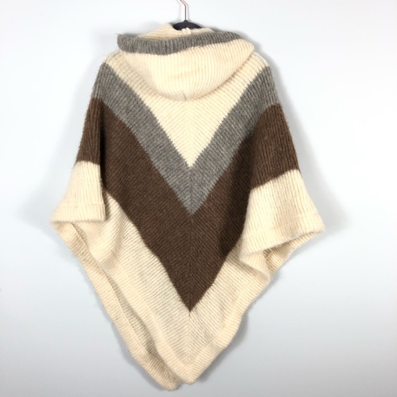 Icewool Vintage 100% Arctic Sheep Wool Poncho Med - Picture 6 of 8